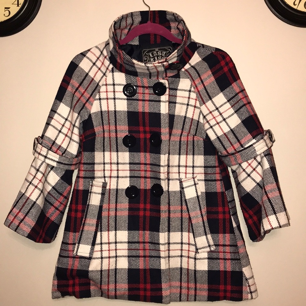 Plaid Pea Coat 🧥